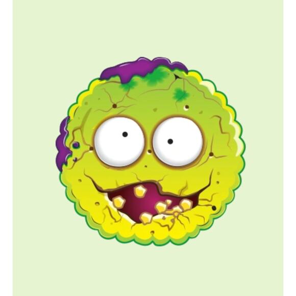 Cracked Cracker Green Purple The Grossery Gang 1-090 Stinky Snacks NEW - Picture 2 of 2